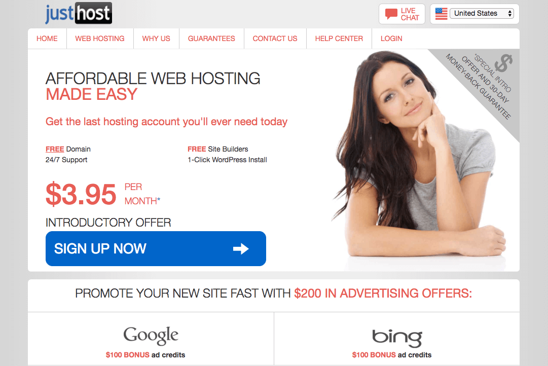 justhost webhosting provider